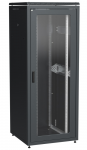 19" 32U Напольный телекоммуникационный шкаф 600x800x1300 black glass metal door