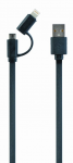 Cable Lightning + micro USB to USB 1.0m Cablexpert CC-USB2-AMLM2-1M