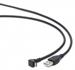 Cable micro USB to USB 1.8m Gembird CCP-mUSB2-AMBM90-6 USB2.0 90 angle Black