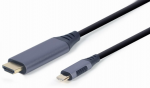 Cable Type-C to HDMI 1.8m Gembird CC-USB3C-HDMI-01-6 4K Space Grey