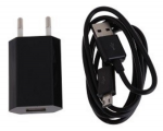 Charger XPower 1xUSB + MicroUSB Cable Fast Charge QC3.0 Black