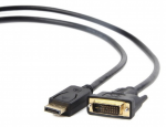 Cable DP to DVI 3.0m Cablexpert CC-DPM-DVIM-3M Black