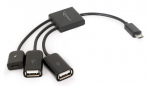 Adapter OTG micro USB to USB/microUSB 0.15m Cablexpert UHB-OTG-02