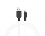 Cable Lightning to USB 1.0m Hoco X21 Silicone Black&White