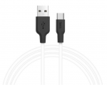 Cable Type-C to USB 1.0m Hoco X21 Silicone Black&White