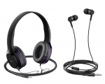 Headphones Hoco W24 Enlighten with In-Ear Purple