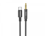 Audio Cable AUX 2.0m Hoco UPA19 3.5mm Black