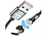 Cable Type-C to USB 1.2m Magnetic Hoco U94 Universal Black