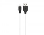 Cable Type-C to USB 2.0m Hoco X21 Plus Silicone Black&White