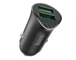 Car Charger Hoco Z39 Farsighted dual port QC3.0 Black