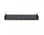 1U Console Shelf For Deep 280mm Perforated Black