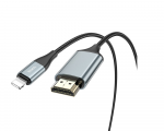 Cable Lightning to HDMI 2.0m Hoco UA15 FHD Metal Gray