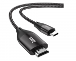 Cable Type-C to HDMI 2.0m Hoco UA16 4K Metal Gray