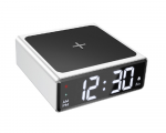 Charger Hoco DCK2 Metal with Clock Wireless 10W Silver