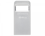 64GB USB Flash Drive Kingston DataTraveler Micro DTMC3G2/64G Silver (Read 200MB/s USB3.2)
