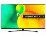 55" LED TV LG 55NANO766QA Black (IPS 3840x2160 Nano Cell DLED UHD SMART TV Active HDR 3xHDMI 2xUSB Lan WiFi Bluetooth Speakers 2x10W)