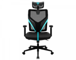 Gaming Chair ThunderX3 Yama1 Black/Cyan (Max Weight/Height 150kg/165-180cm Mesh&Leatherette)