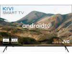 50" LED TV KIVI 50U740LB Black (3840x2160 SMVA SMART Google Android TV 9 500cd 7700:1 4xHDMI 3xUSB Bluetooth Wi-Fi Lan Remote control RC60 Speakers 2x12W by JVC)