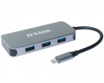 D-Link Mini Docking Type-C DUB-2335/A1A Gray (1xUSB Type-C 3.0 to 3xUSB-A 3.0 LAN HDMI)