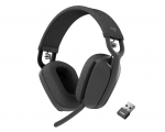 Headset Logitech Zone Vibe 125 Dual Mic 981-001166 Bluetooth Wireless Graphite